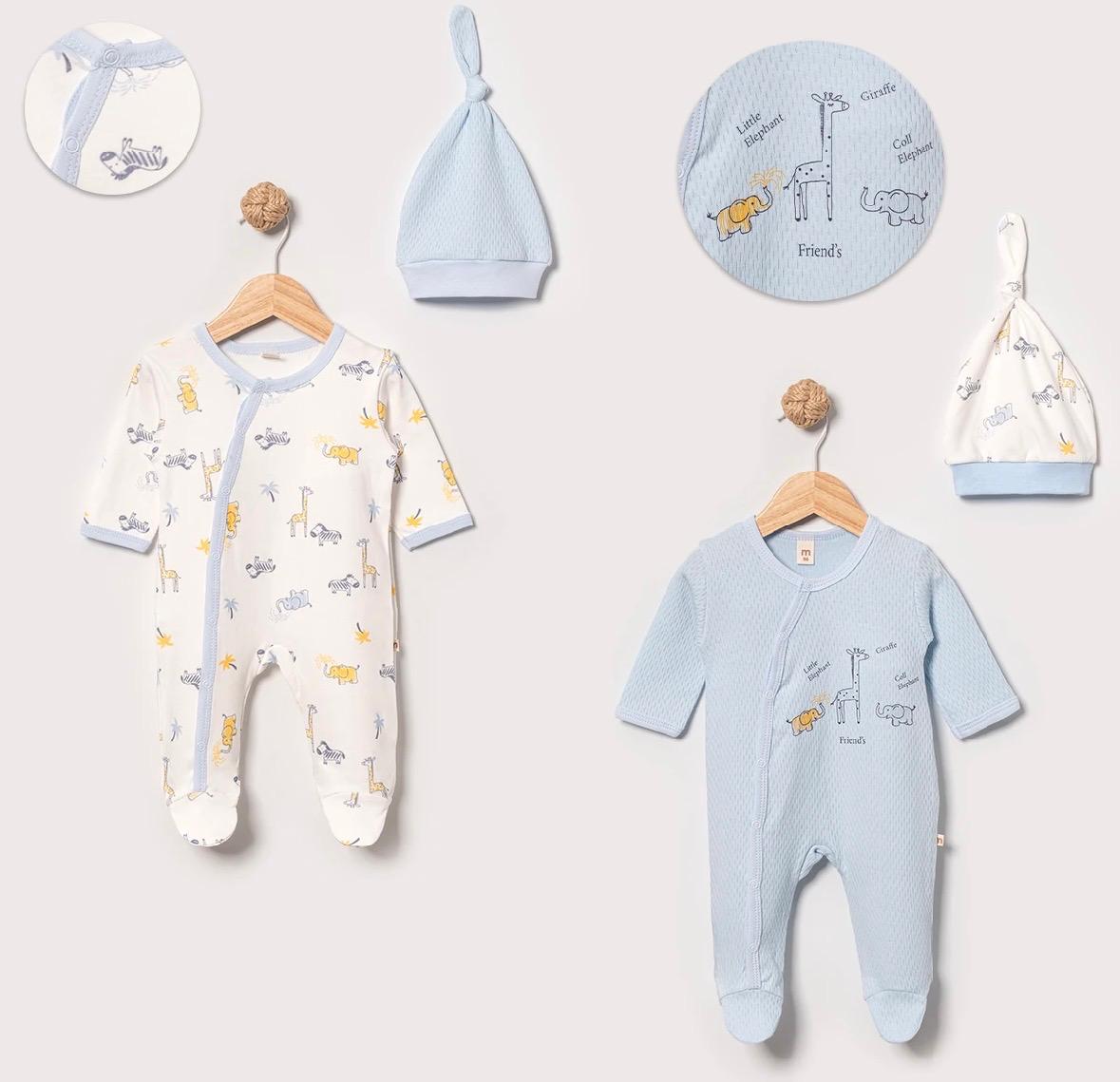 WhatsApp Image 2026-09-11 at 4.41.03 PM (2) Baby Animal Print Sleepsuit and Hat Set - Image 1