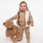 Toddler Hoodie and Jogger Set Beige