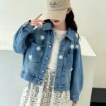 flower denim jacket
